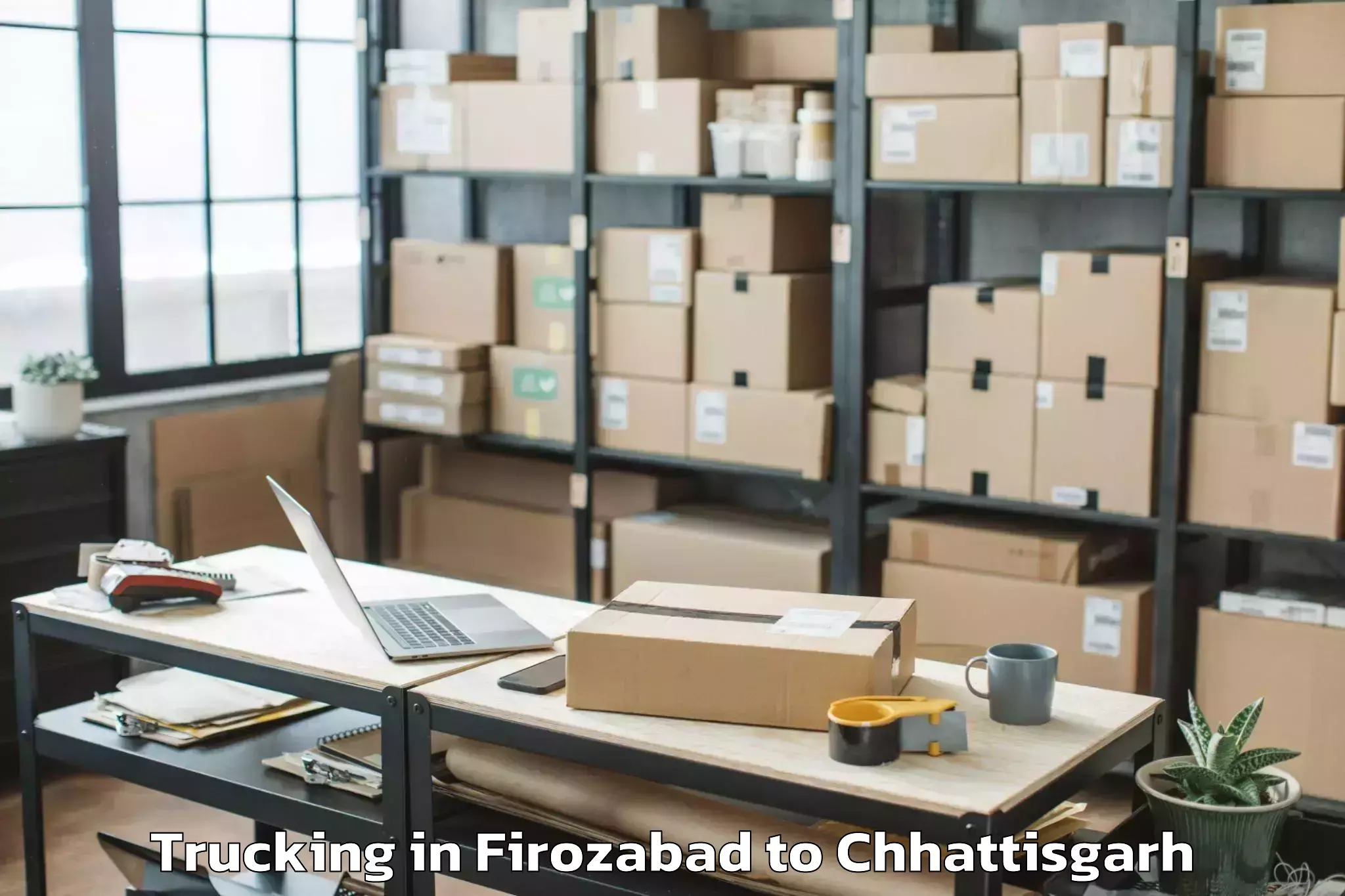 Trusted Firozabad to Khairagarh Trucking